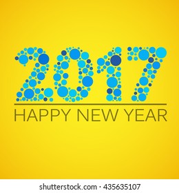 Happy new year 2017 design. Vector illustration.