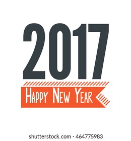 Happy New Year 2017 Design Template Elements