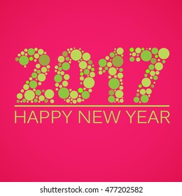 Happy new year 2017 design. Vector illustration.