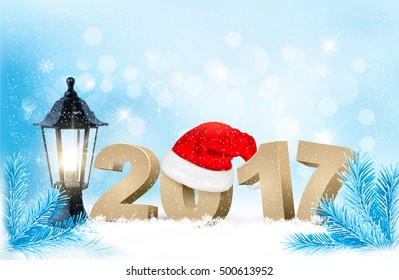 Happy new year 2017! New year design template Vector illustration 