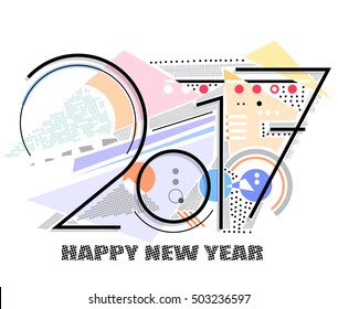 Happy new year 2017 Design vector