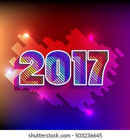 Happy new year 2017 Design vector