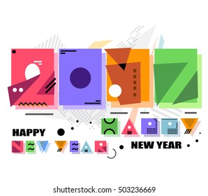Happy new year 2017 Design vector