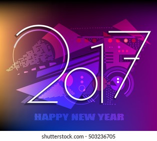 Happy new year 2017 Design vector