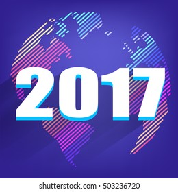Happy new year 2017 Design vector