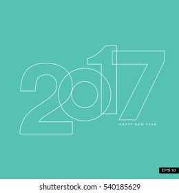 Happy new year 2017 design