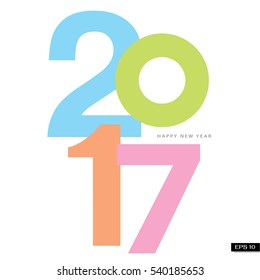 Happy new year 2017 design, graphic