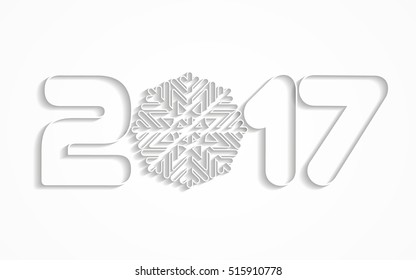 Happy New Year 2017. Element for greeting cards, posters. calendar cover. Vector illustration