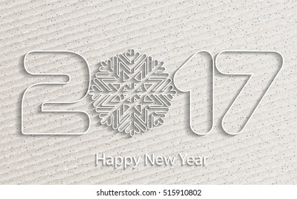 Happy New Year 2017. Element for greeting cards, posters. calendar cover. Vector illustration