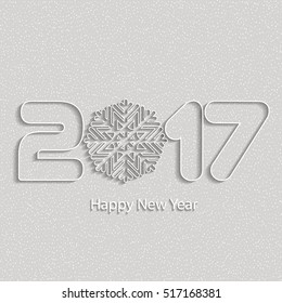 Happy New Year 2017. Element for greeting cards, posters. calendar cover. Vector illustration