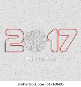 Happy New Year 2017. Element for greeting cards, posters. calendar cover. Vector illustration