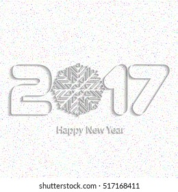 Happy New Year 2017. Element for greeting cards, posters. calendar cover. Vector illustration