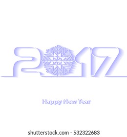 Happy New Year 2017. Element for greeting cards, posters. calendar cover. Vector illustration