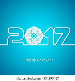 Happy New Year 2017. Element for greeting cards, posters. calendar cover. Vector illustration