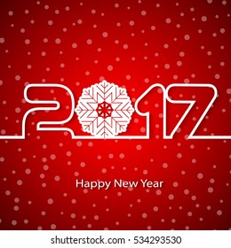 Happy New Year 2017. Element for greeting cards, posters. calendar cover. Vector illustration