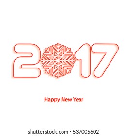 Happy New Year. 2017. Element for greeting cards, posters calendar cover.