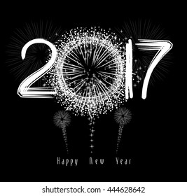 Happy new year 2017 Fireworks