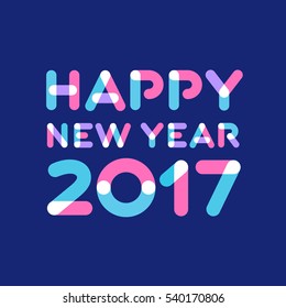 Happy new year 2017 greeting card design