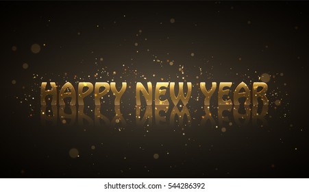 Happy New Year 2017 greeting card design for you. Vector illustration