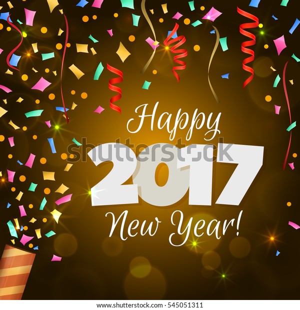 Vector De Stock Libre De Regalias Sobre Happy New Year 2017