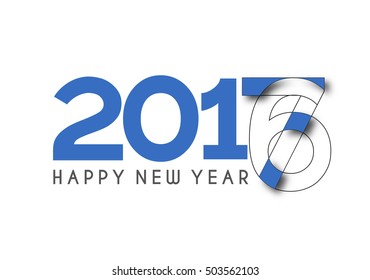 Happy new year 2017 - New Year Holiday design elements for holiday cards, for decorations Vector Illustration background