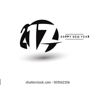Happy new year 2017 - New Year Holiday design elements for holiday cards, for decorations Vector Illustration background