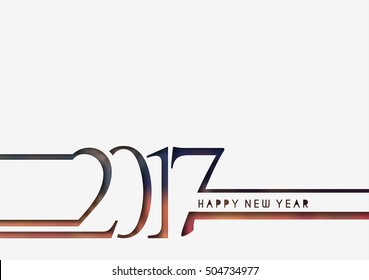 Happy new year 2017 - New Year Holiday design elements for holiday cards, for decorations Vector Illustration background