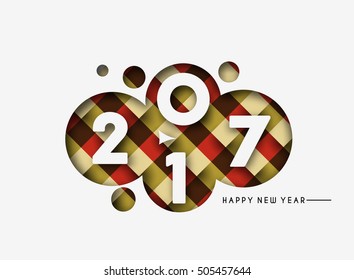 Happy new year 2017 - New Year Holiday design elements for holiday cards, for decorations Vector Illustration background