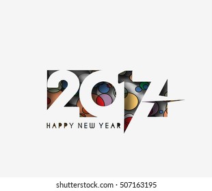 Happy new year 2017 - New Year Holiday design elements for holiday cards, for decorations Vector Illustration background