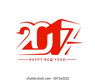 Happy new year 2017 - New Year Holiday design elements for holiday cards, for decorations Vector Illustration background