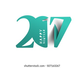 Happy new year 2017 - New Year Holiday design elements for holiday cards, for decorations Vector Illustration background