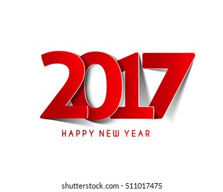 Happy new year 2017 - New Year Holiday design elements for holiday cards, for decorations Vector Illustration background