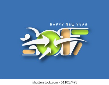 Happy new year 2017 - New Year Holiday design elements for holiday cards, for decorations Vector Illustration background