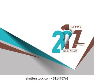 Happy new year 2017 - New Year Holiday design elements for holiday cards, for decorations Vector Illustration background