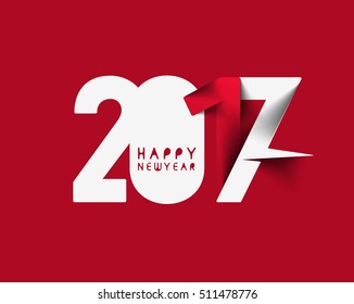 Happy new year 2017 - New Year Holiday design elements for holiday cards, for decorations Vector Illustration background