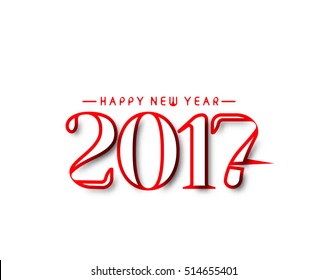 Happy new year 2017 New Year Holiday design elements for holiday cards, for decorations Vector Illustration background
