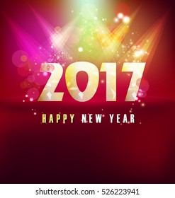 Happy New Year 2017 holiday background design