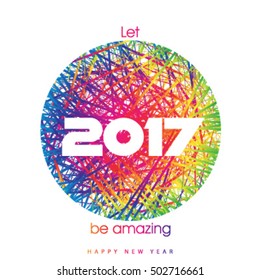Happy New Year 2017 Layout/Design Cover Background