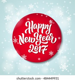 Happy New Year 2017 lettering text Illustration