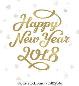 Happy new year 2017 lettering greeting card design