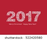 Happy New Year 2017. Merry Christmas. Congratulations, greeting card. Vector.