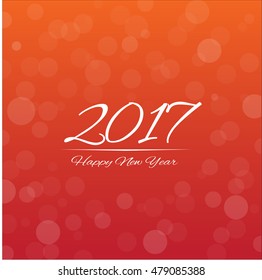 Happy New Year 2017 on a blurred background