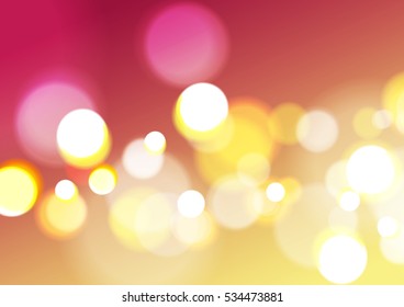 Happy New Year 2017 on Night Lights Background, Vector Illustration