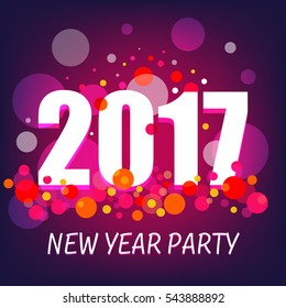 Happy new year 2017 party eve abstract background.