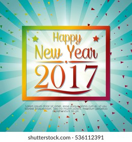 happy new year 2017 poster
