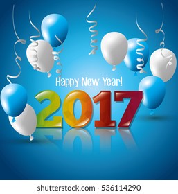 happy new year 2017 poster