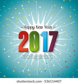 happy new year 2017 poster