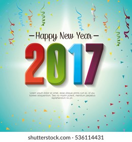 happy new year 2017 poster