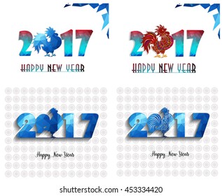 Happy New Year 2017 year of rooster collection