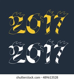 Happy new year 2017 with rooster
